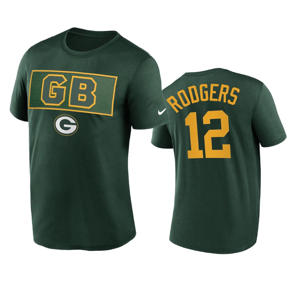 packers aaron rodgers green alt logo t shirt