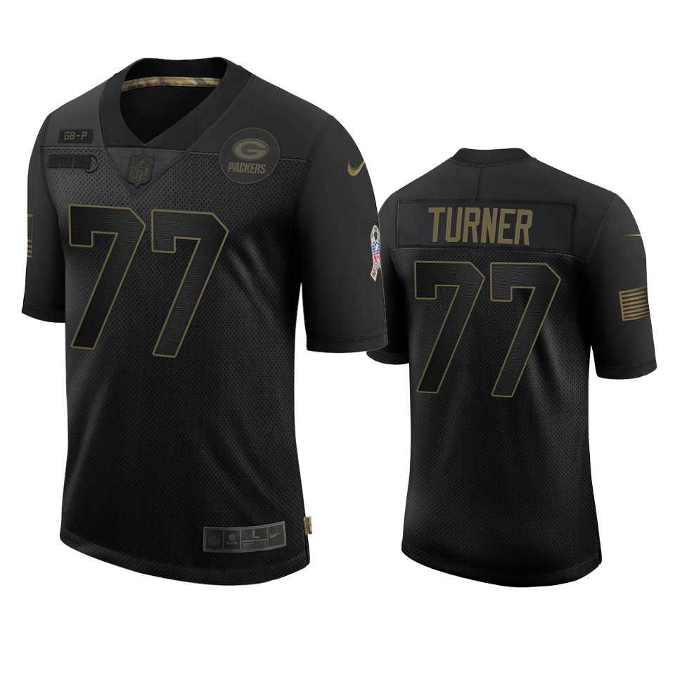 packers billy turner black limited 2020 salute to service jersey