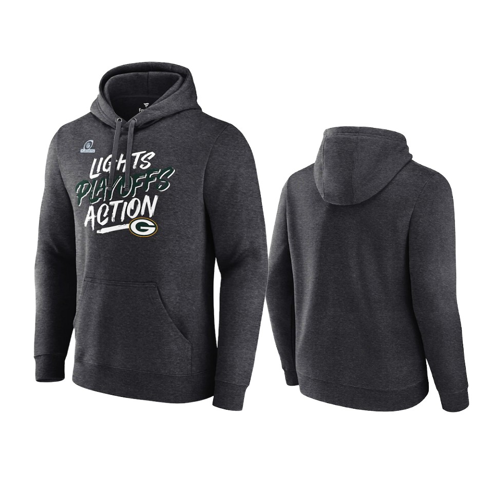 packers charcoal 2021 nfl playoffs lights action hoodie 0a