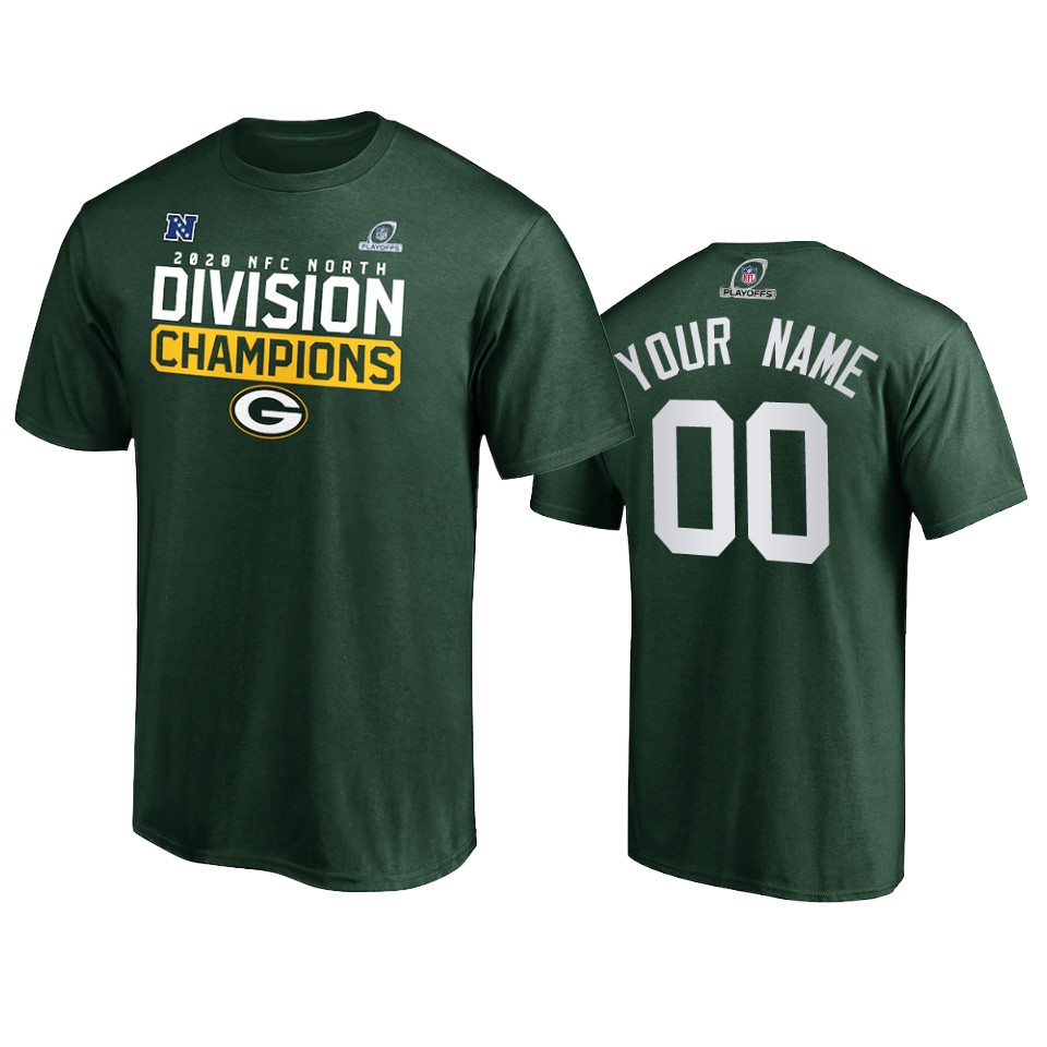 packers custom green 2020 nfc north division champions t shirt