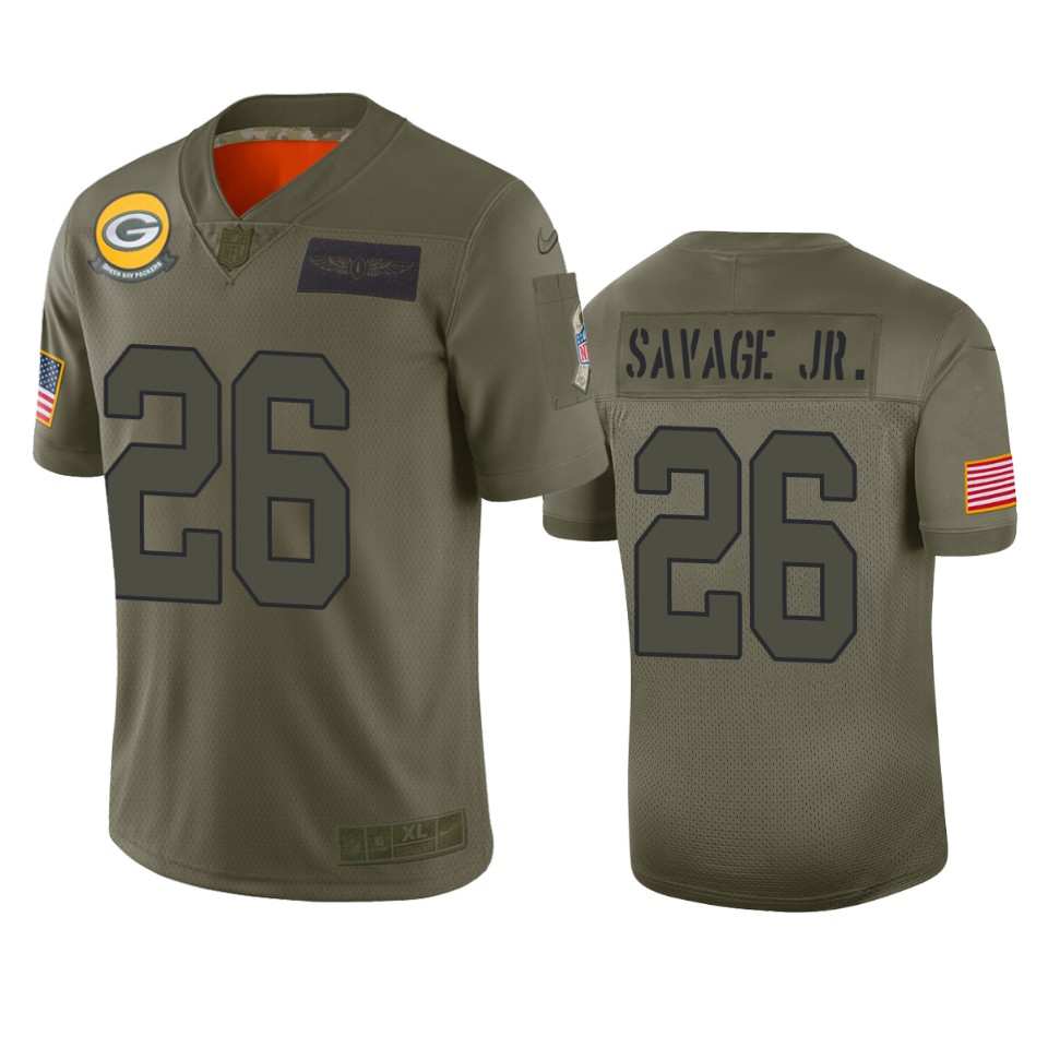 packers darnell savage jr. camo limited 2019 salute to service jersey