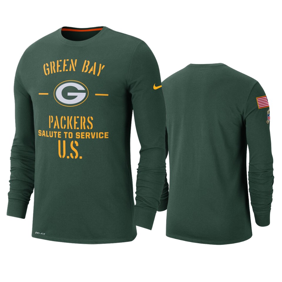packers green 2019 salute to service sideline long sleeve t shirt