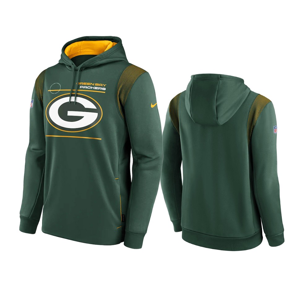 packers green sideline logo performance hoodie