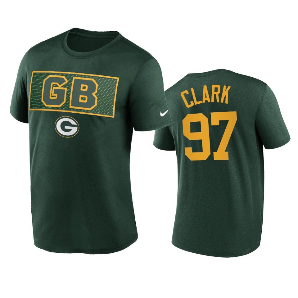 packers kenny clark green alt logo t shirt