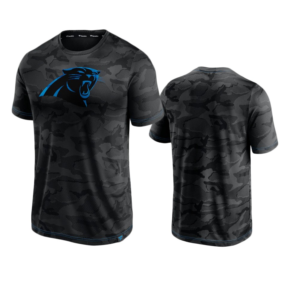 panthers black camo jacquard t shirt