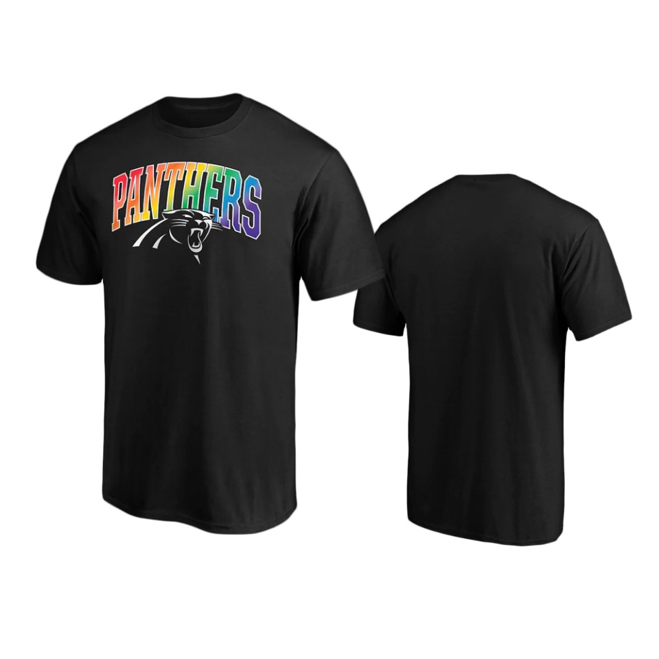 panthers black pride logo t shirt