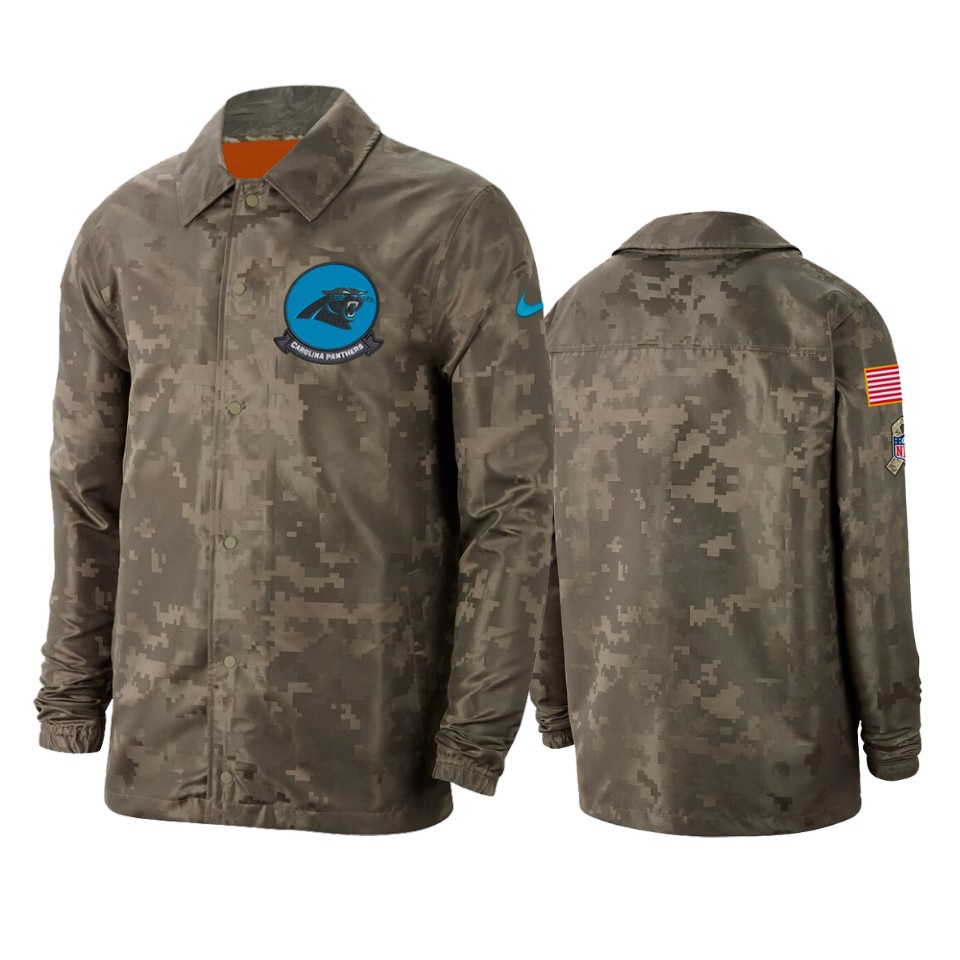 panthers camo 2019 salute to service sideline jacket