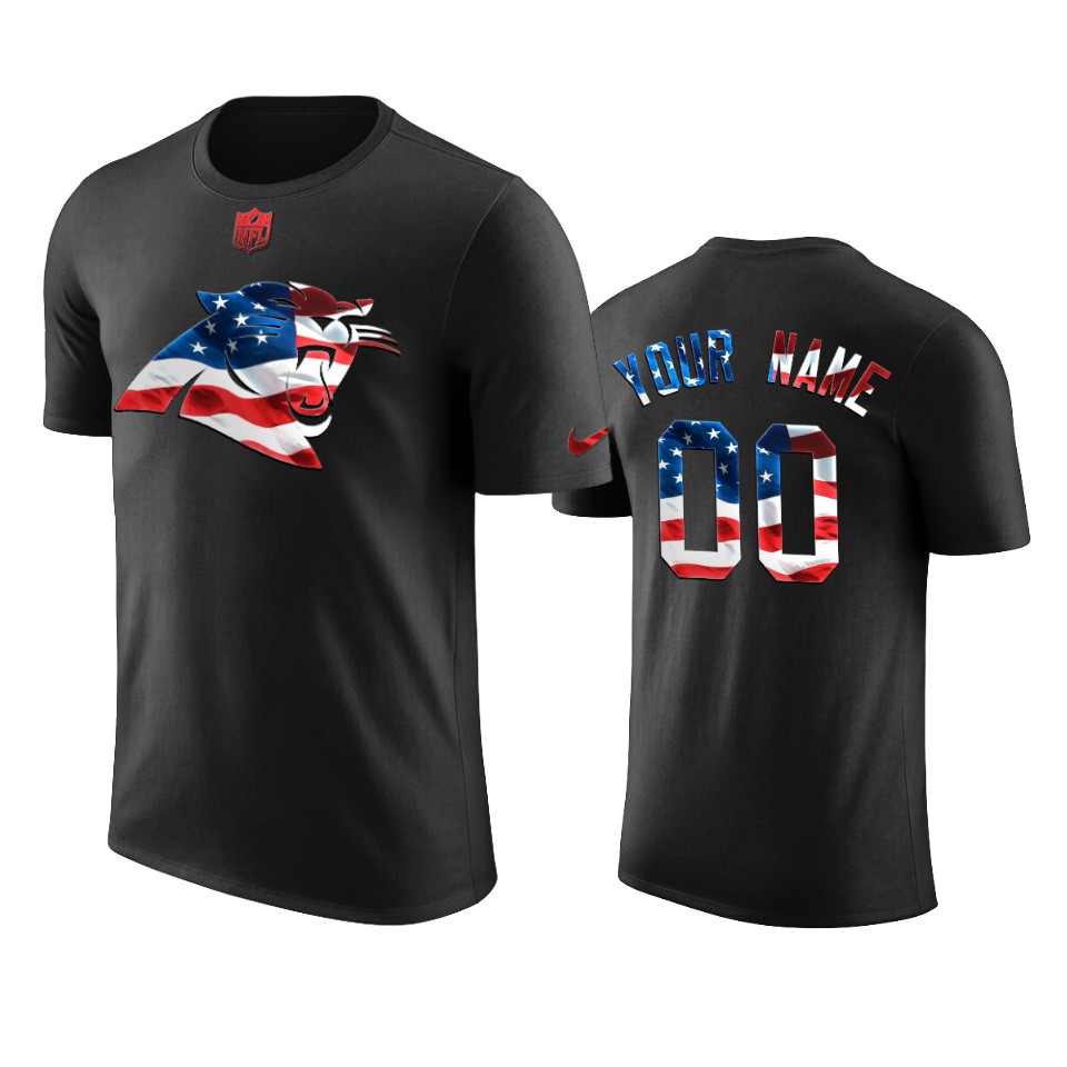 panthers custom black 2020 independence day t shirt