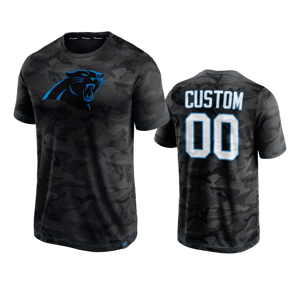 panthers custom black camo jacquard t shirt