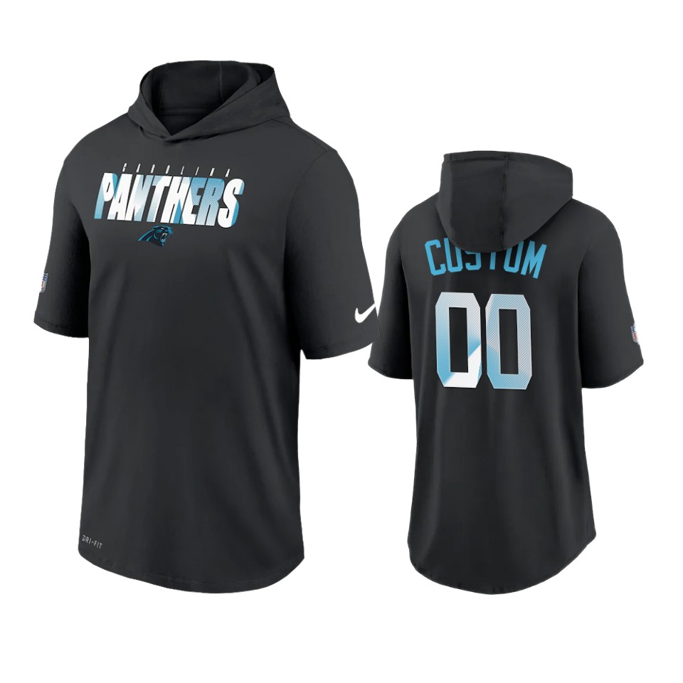 panthers custom black sideline playbook hoodie t shirt
