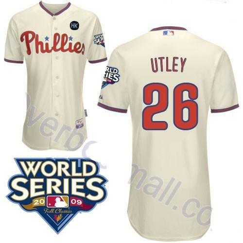 philadelphia phillies 26 chase utley cream youth jersey
