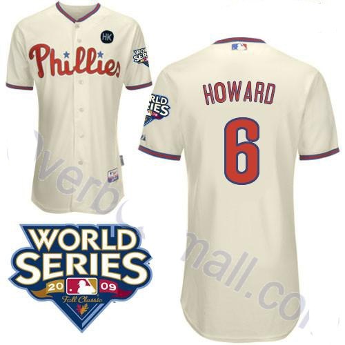 philadelphia phillies 6 ryan howard cream youth jersey