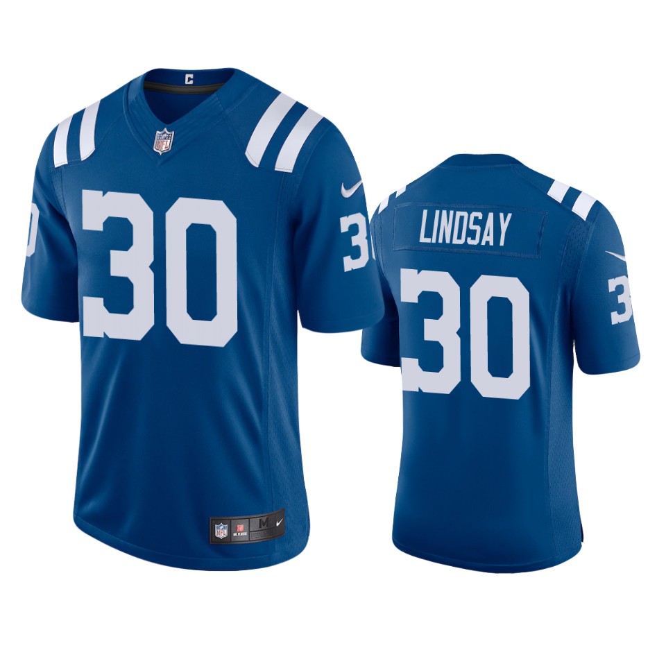 phillip lindsay colts vapor limited royal jersey