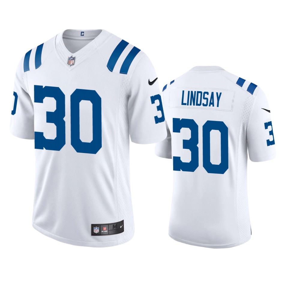 phillip lindsay colts vapor limited white jersey