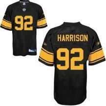 pittsburgh steelers #92 james harrison black jersey with yellow number