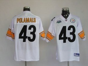 pittsburgh steelers 43 troy polamalu super bowl xliii white jersey