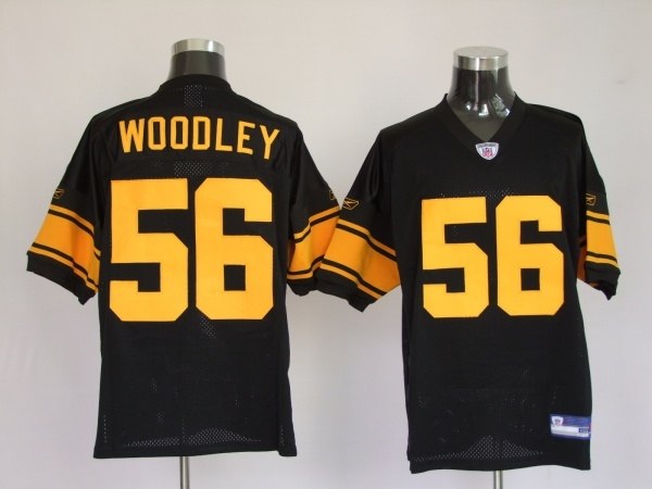 pittsburgh steelers 56 lamarr woodley black (yellow number)