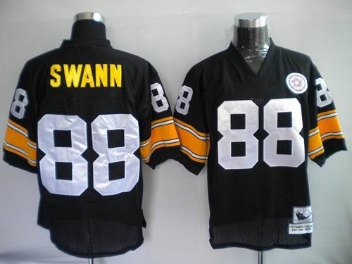 pittsburgh steelers 88 swann black throwback jerse