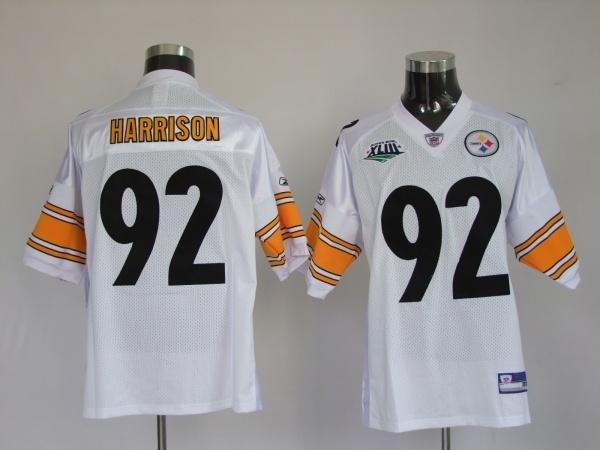 pittsburgh steelers 92 james harrison super bowl xliii white jersey