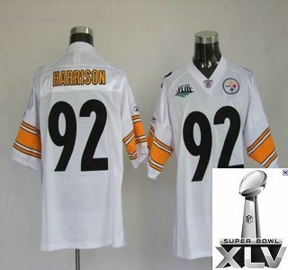 pittsburgh steelers 92 james harrison super bowl xliii white jerseys {2011 super bowl xlv }