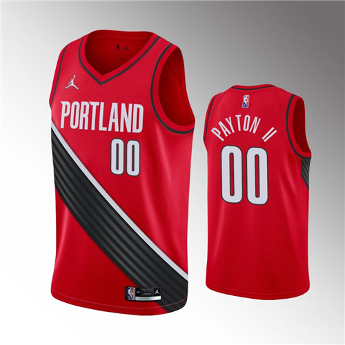 Portland Trail Blazers Gary Payton II 75th Anniversary 2021-22 Statement Edition Red stitched Jersey #00