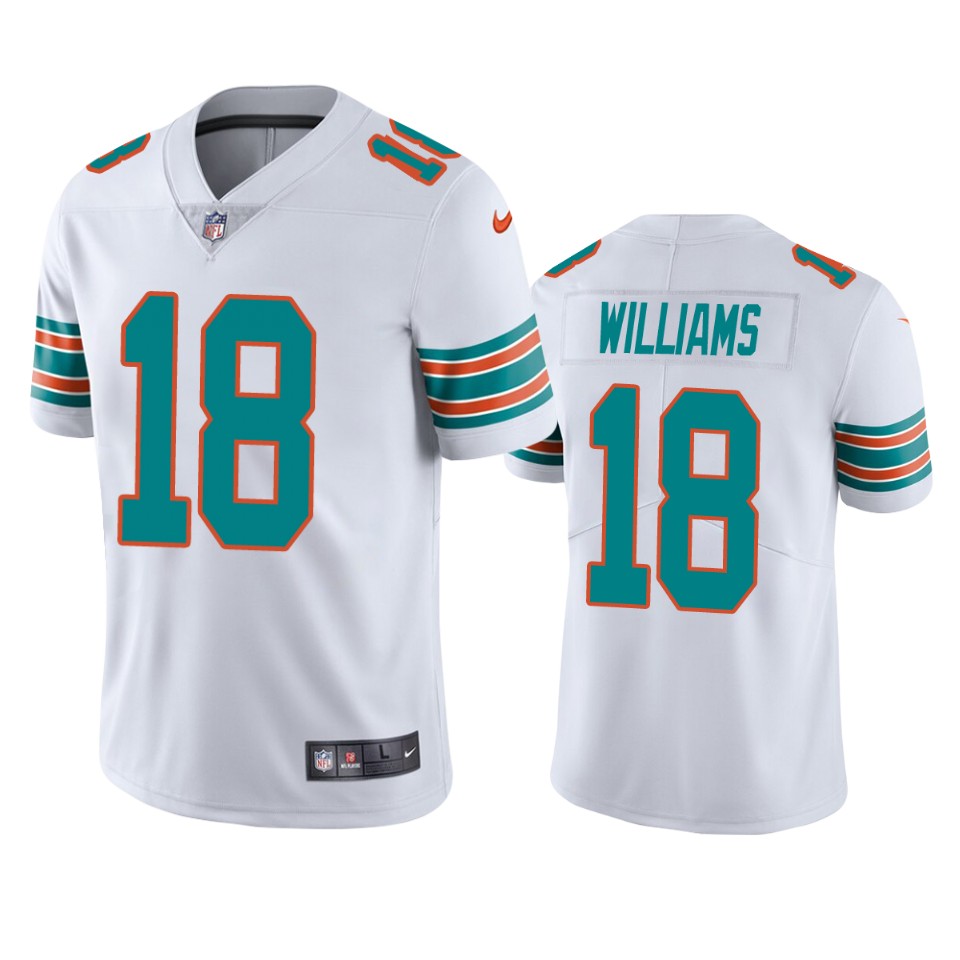 preston williams dolphins white vapor jersey