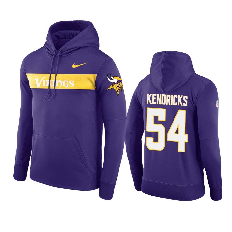 purple eric kendricks sideline team hoodie
