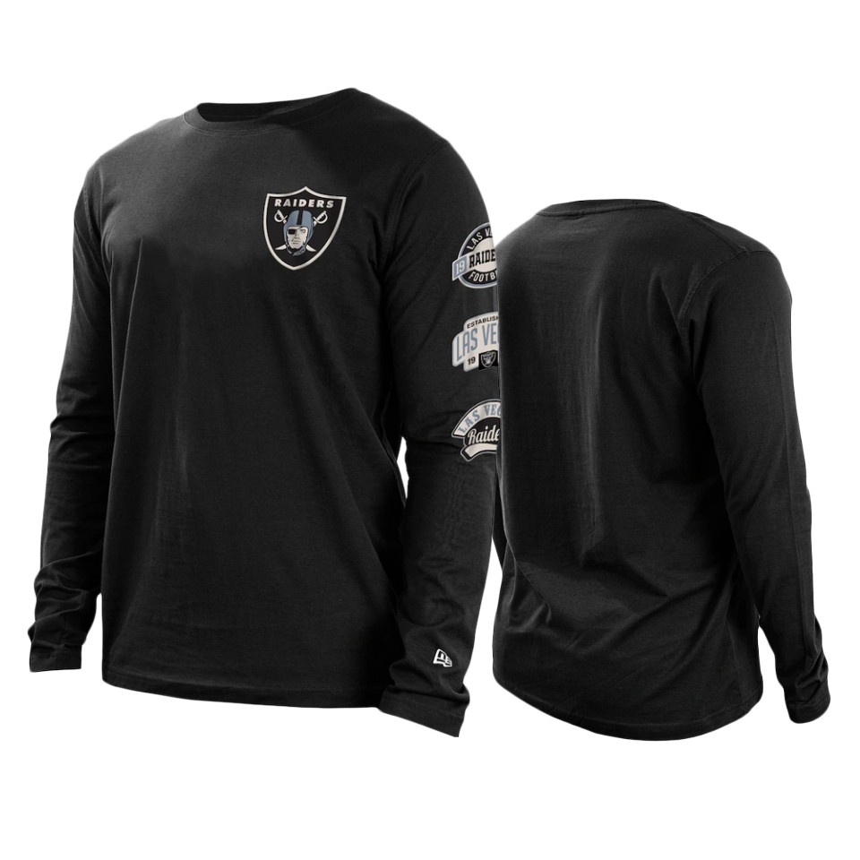 raiders black hype 2 hit long sleeve t shirt