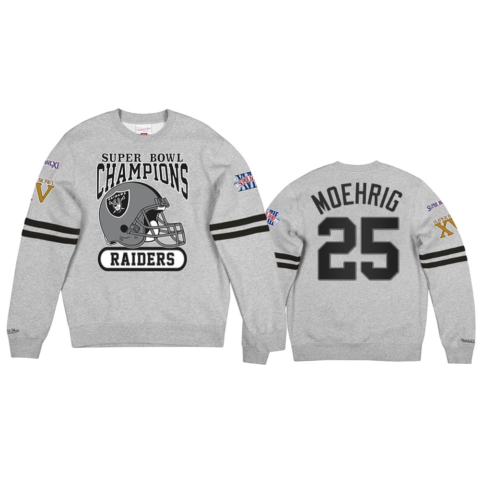 raiders trevon moehrig gray all over champs premium jumper sweatshirt