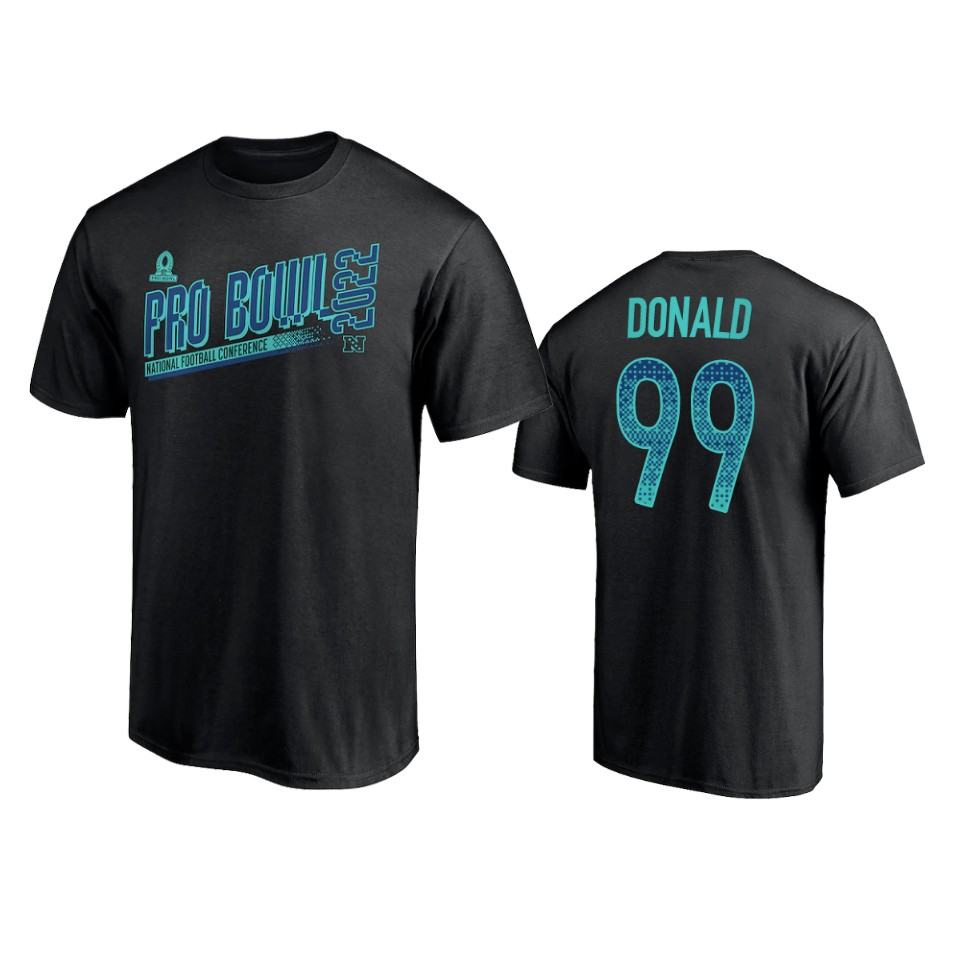 rams aaron donald black 2022 nfc pro bowl t shirt