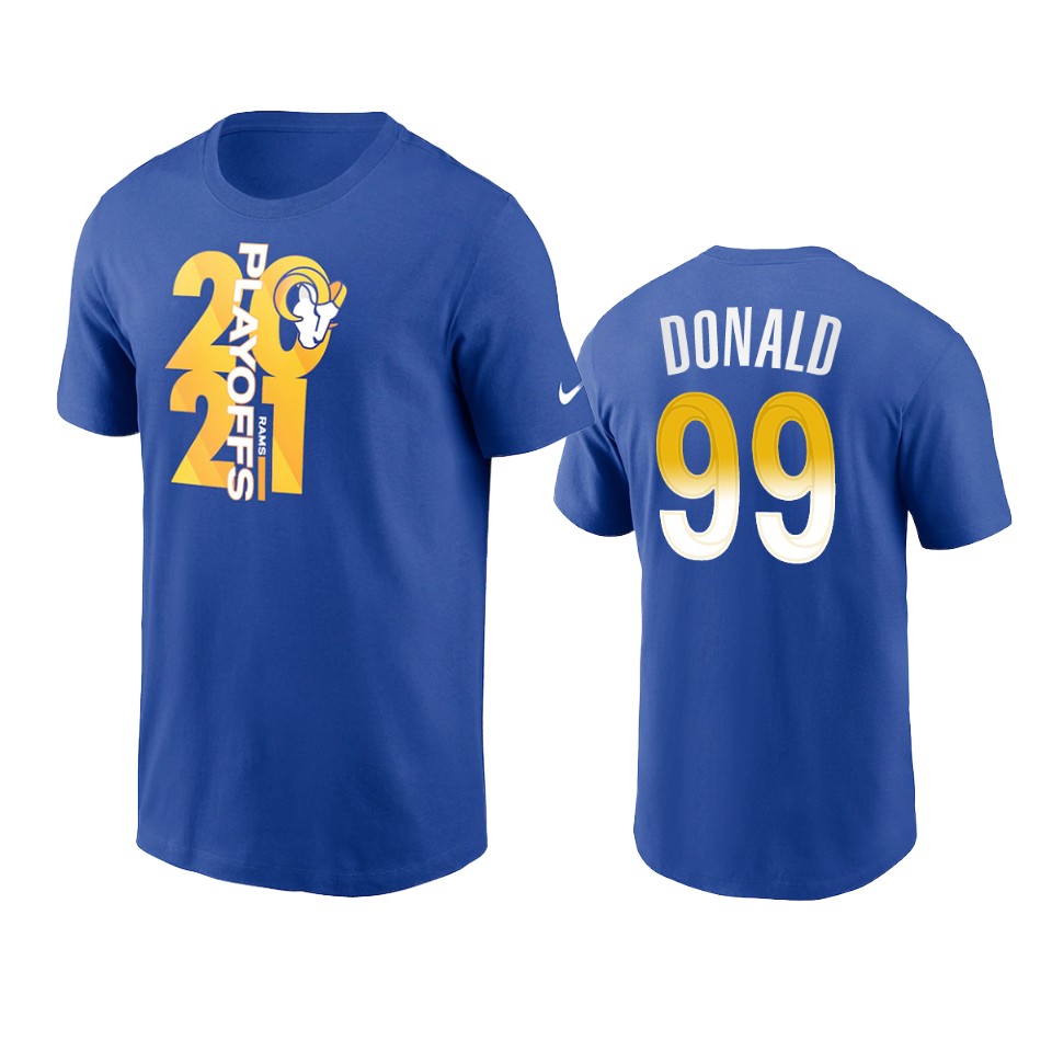 rams aaron donald royal 2021 nfl playoffs t shirt