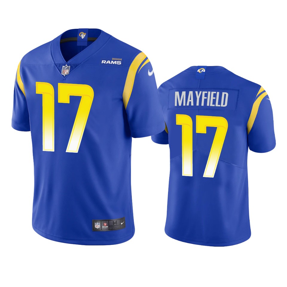 rams baker mayfield royal vapor limited jersey