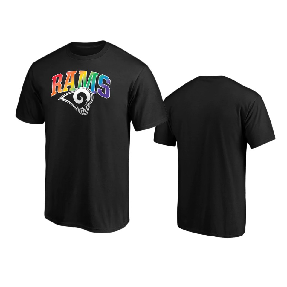 rams black pride logo t shirt