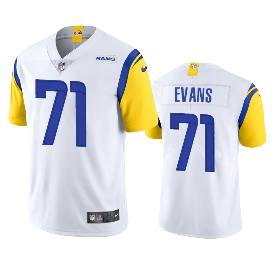 rams bobby evans white vapor jersey