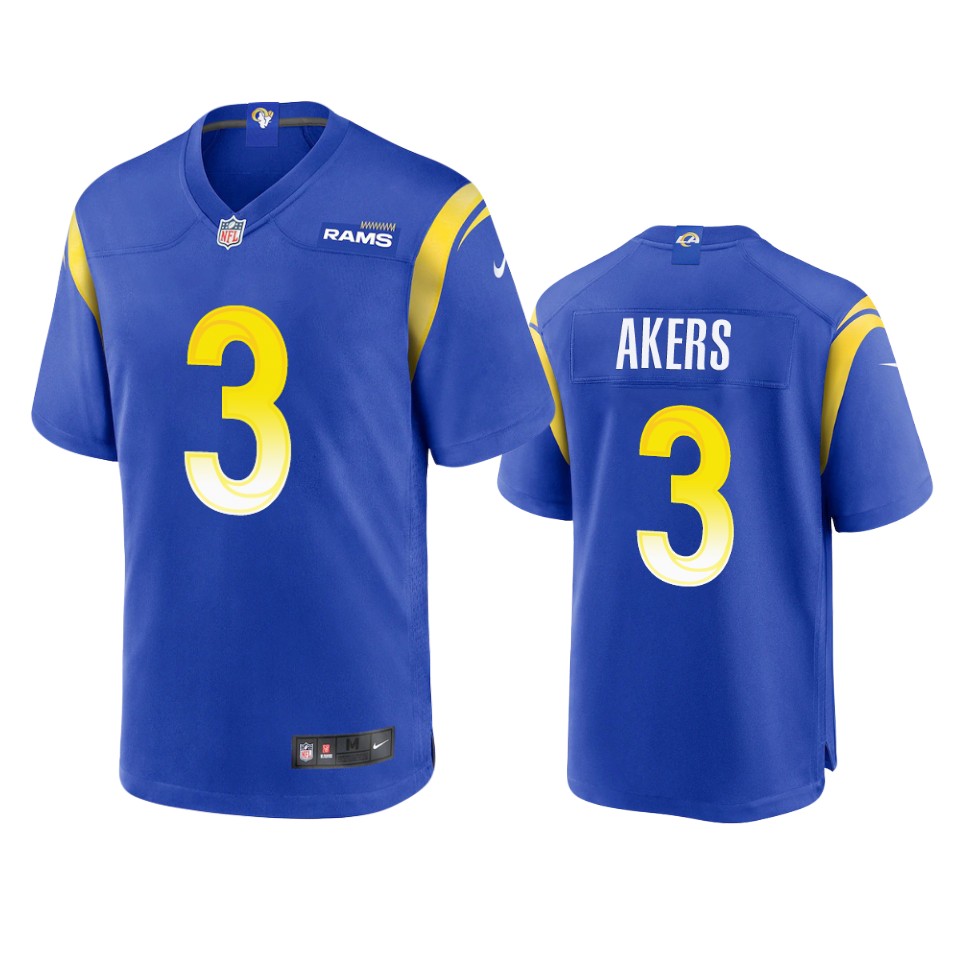 rams cam akers game royal jersey