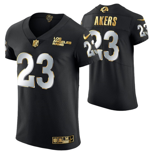 rams-cam-akers-golden-edition-jersey-black-men's