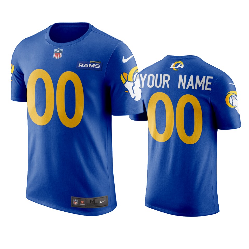 rams custom nikeblue t shirt