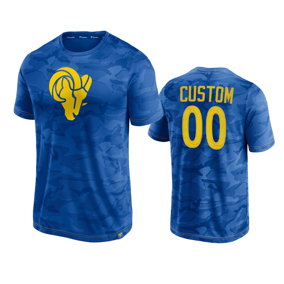 rams custom royal camo jacquard t shirt