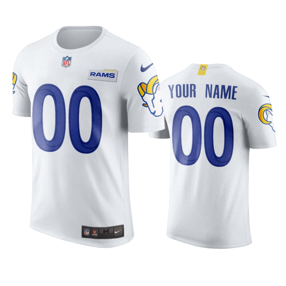 rams custom white t shirt
