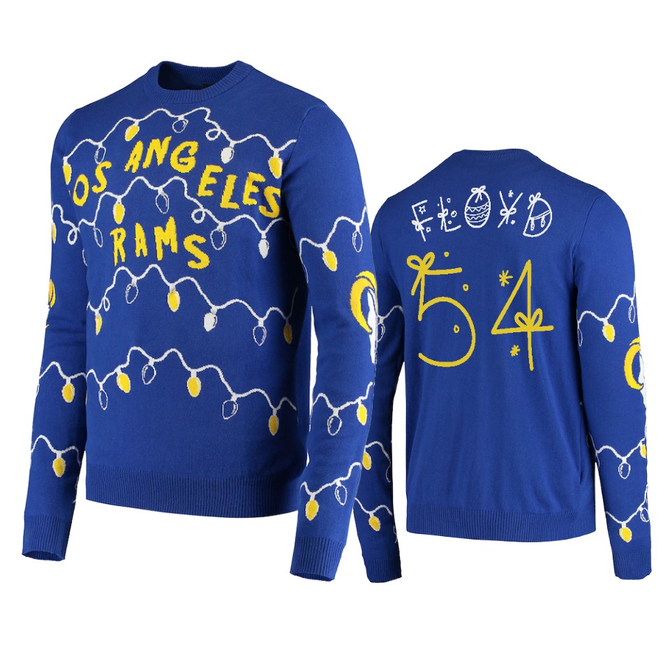 rams leonard floyd royal ugly christmas gifts sweater