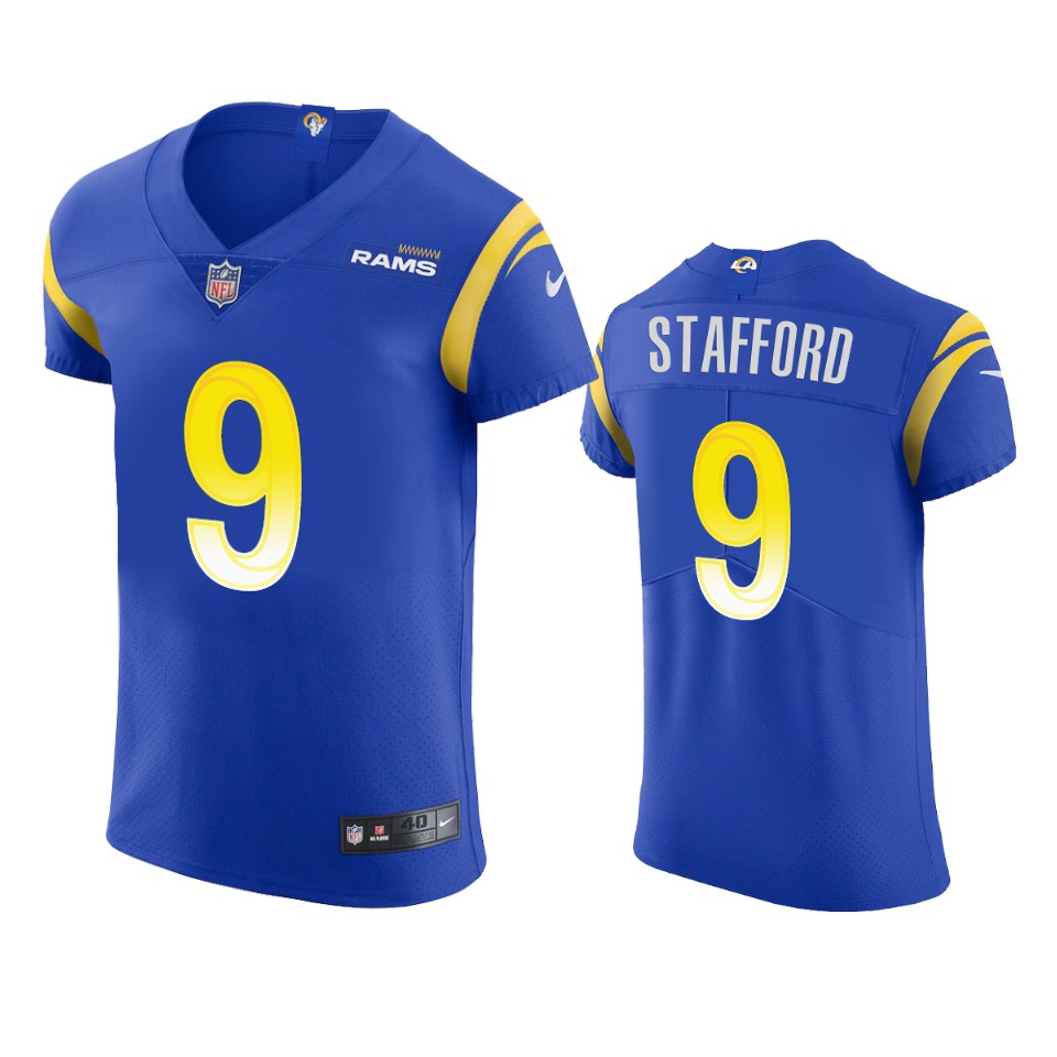 rams matthew stafford royal vapor elite jersey 0a