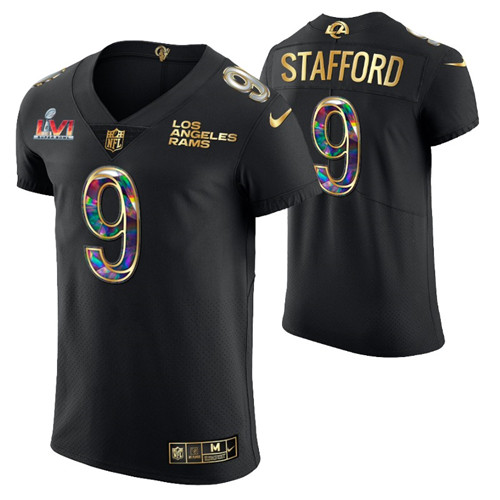 rams-matthew-stafford-super-bowl-lvi-champions-jersey-golden-editon-black