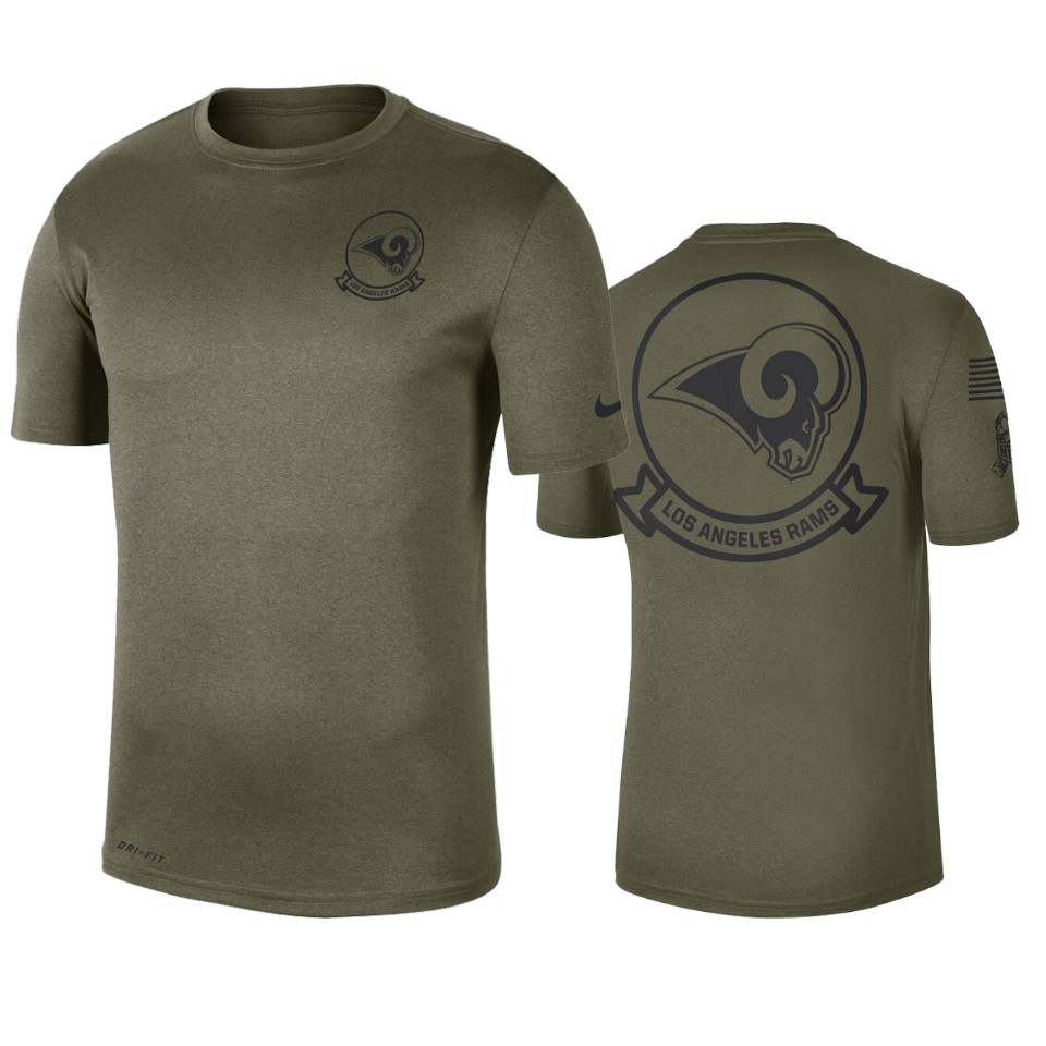 rams olive 2019 salute to service sideline seal legend performance t shirt