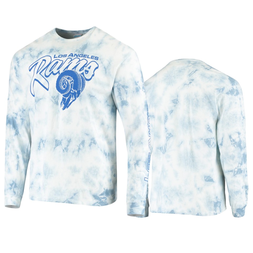 rams royal tie dye long sleeve t shirt