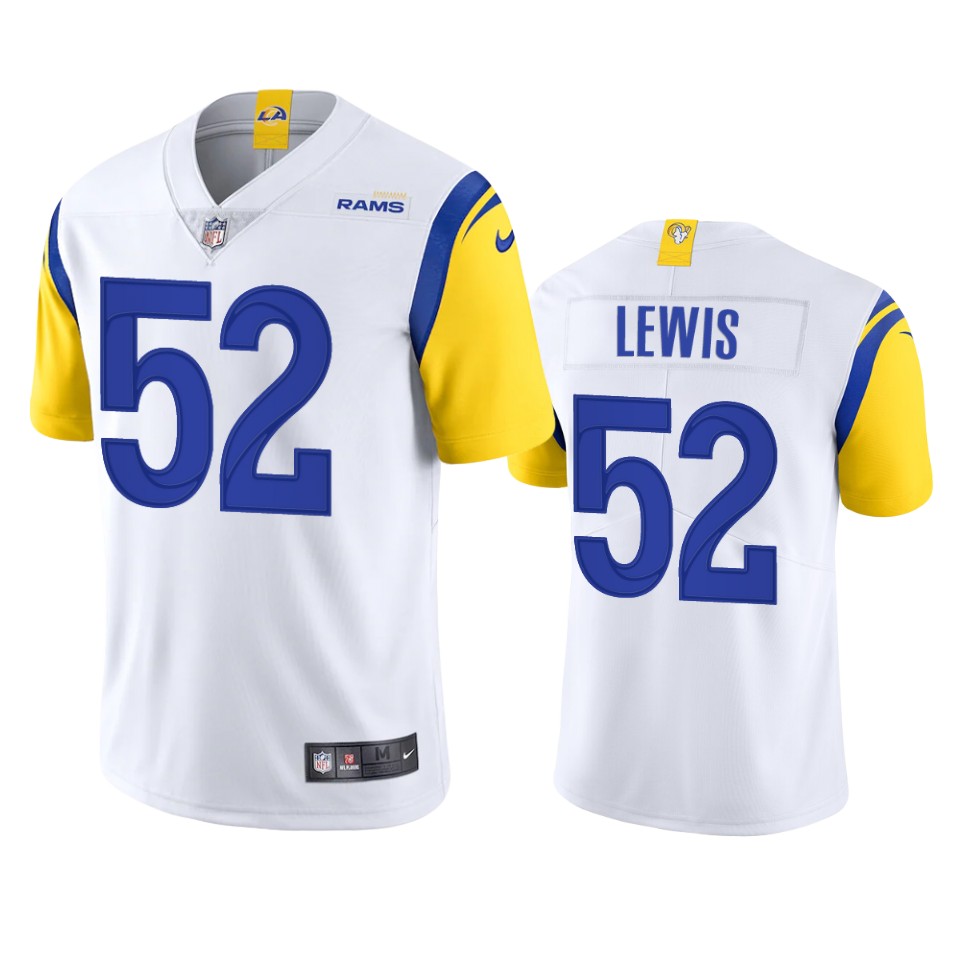 rams terrell lewis white vapor jersey