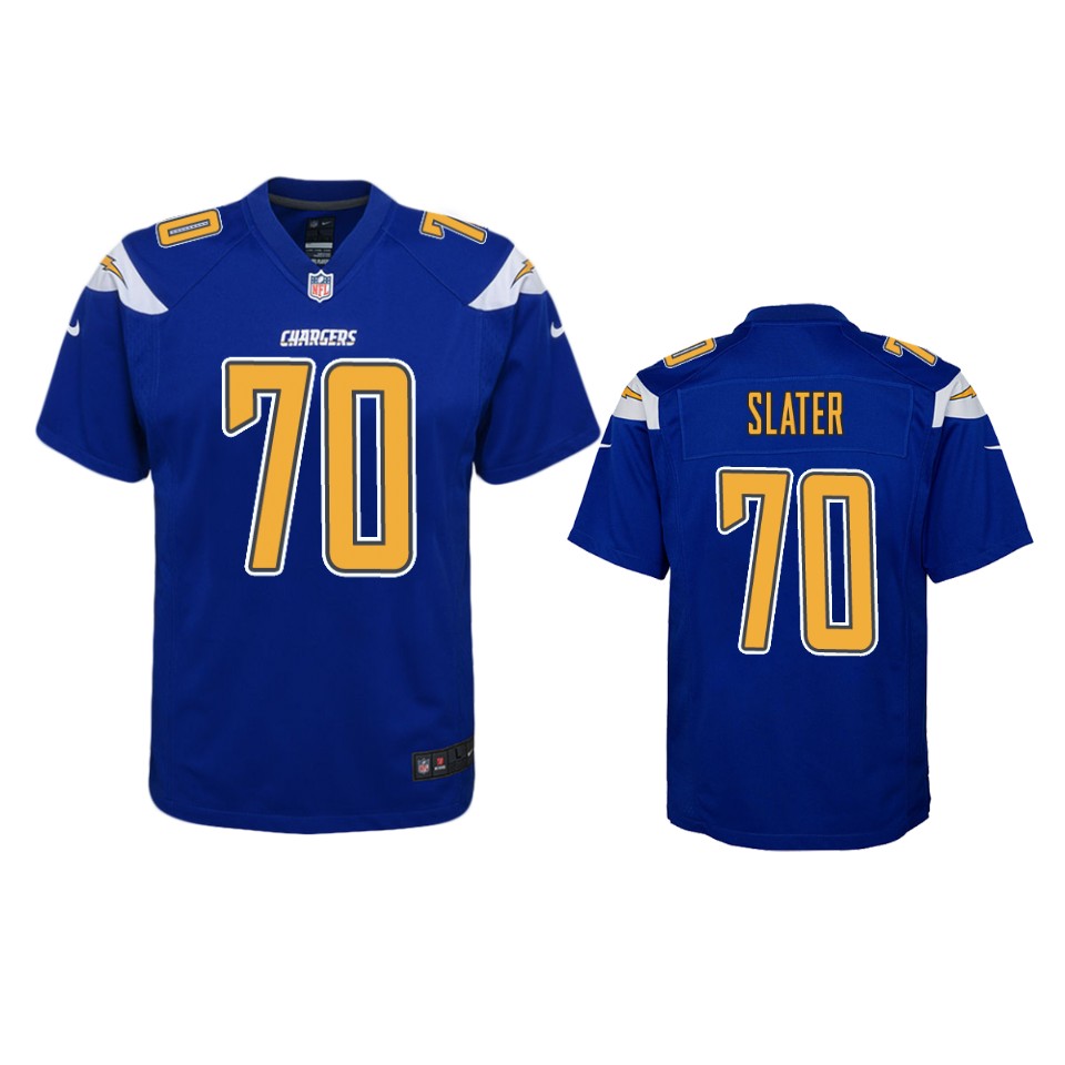 rashawn slater chargers royal color rush game jersey