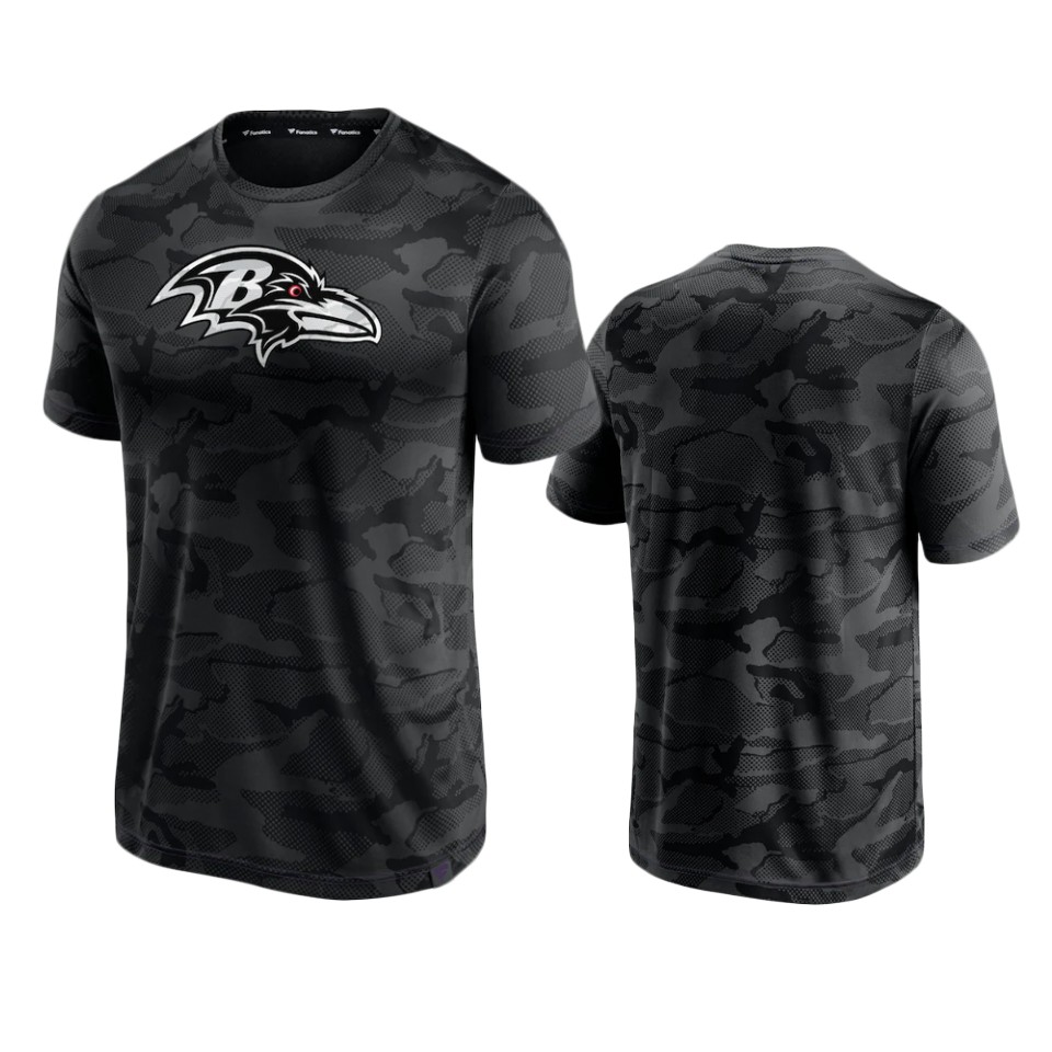 ravens black camo jacquard t shirt
