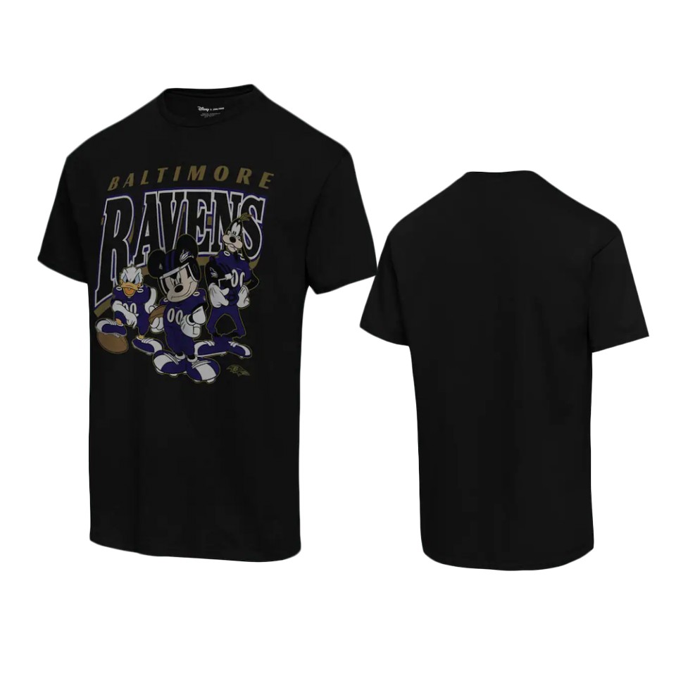ravens black disney mickey huddle t shirt