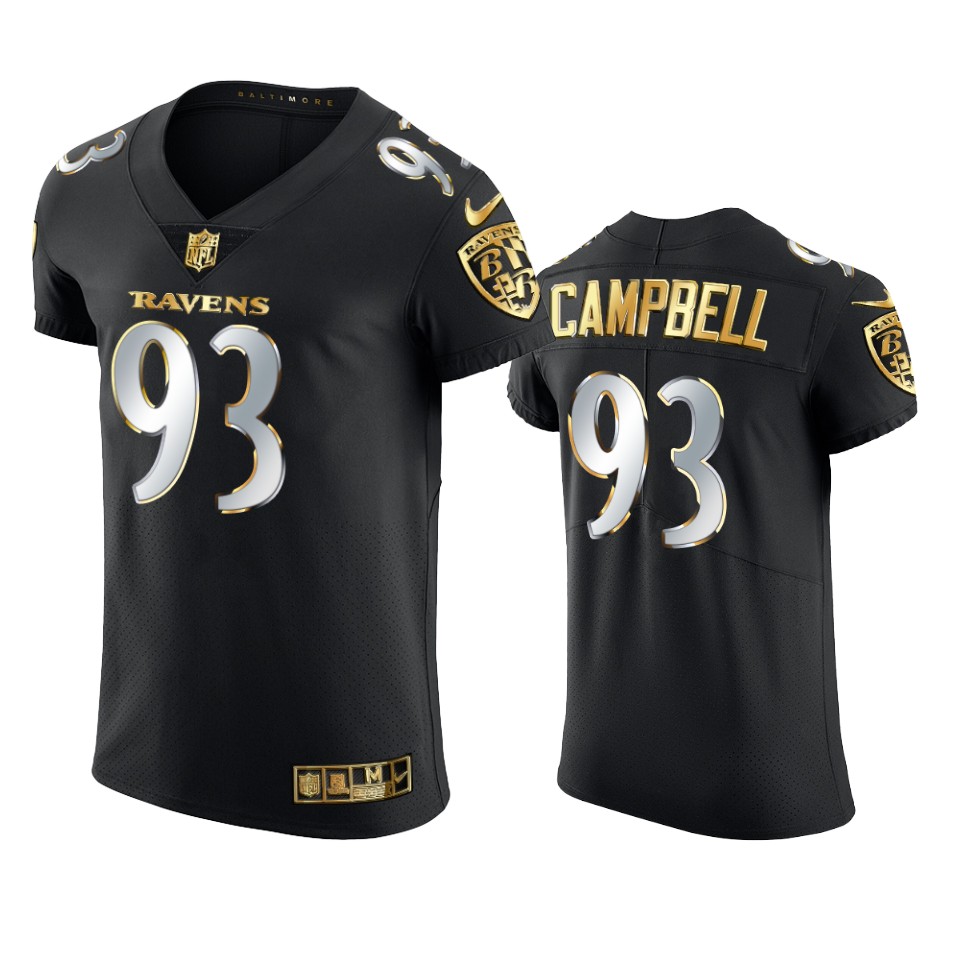 ravens calais campbell black golden edition elite jersey