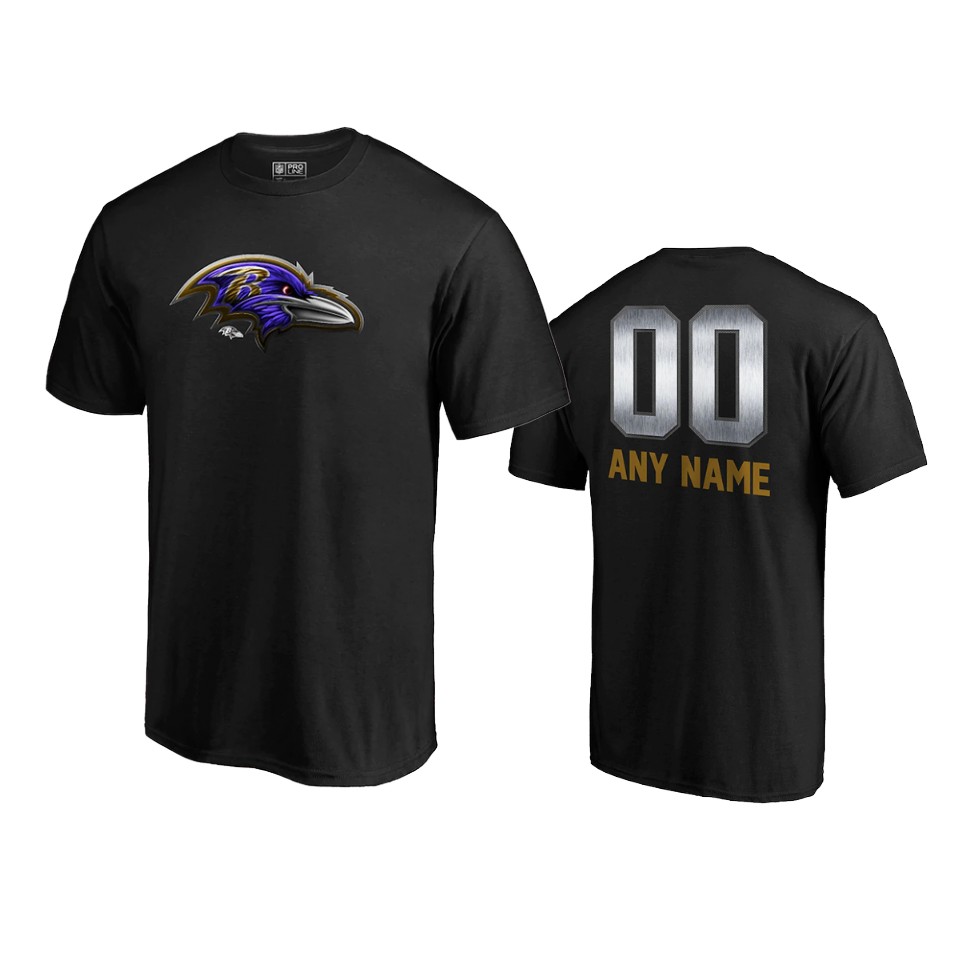 ravens custom black midnight mascot logo t shirt
